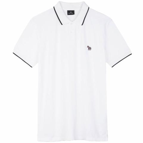 Mens slim fit white hotsell polo shirt