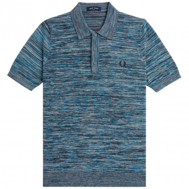 Space Dye Knitted Polo Shirt