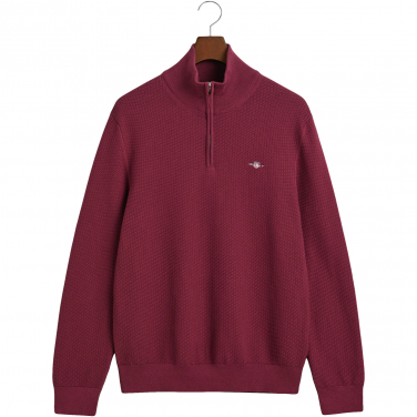 Micro Textured Half-Zip Sweater