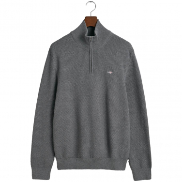 Micro Textured Half-Zip Sweater