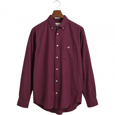 Regular Micro Checked Flannel Shirt