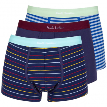 3-Pack Blue Stripe Boxer Briefs