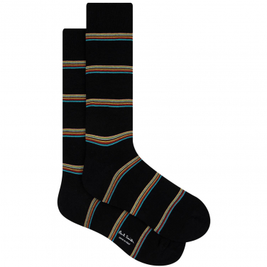 Block Signature Stripe Socks