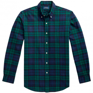 Custom Fit Plaid Oxford Shirt