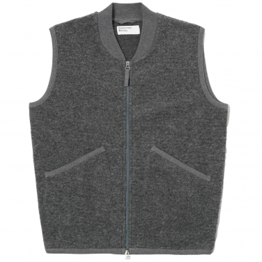 Wool Fleece Zip Waistcoat