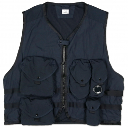 CP Company 50 Fili Lens Utility Vest in 888 Navy for Men