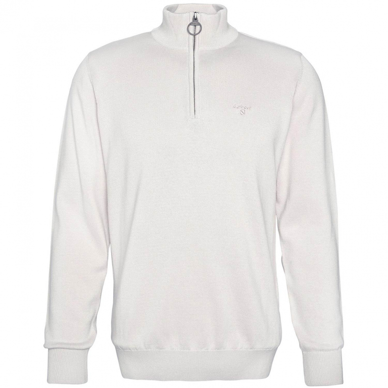 Barbour Cotton Half Zip Jumper in Mist for Men