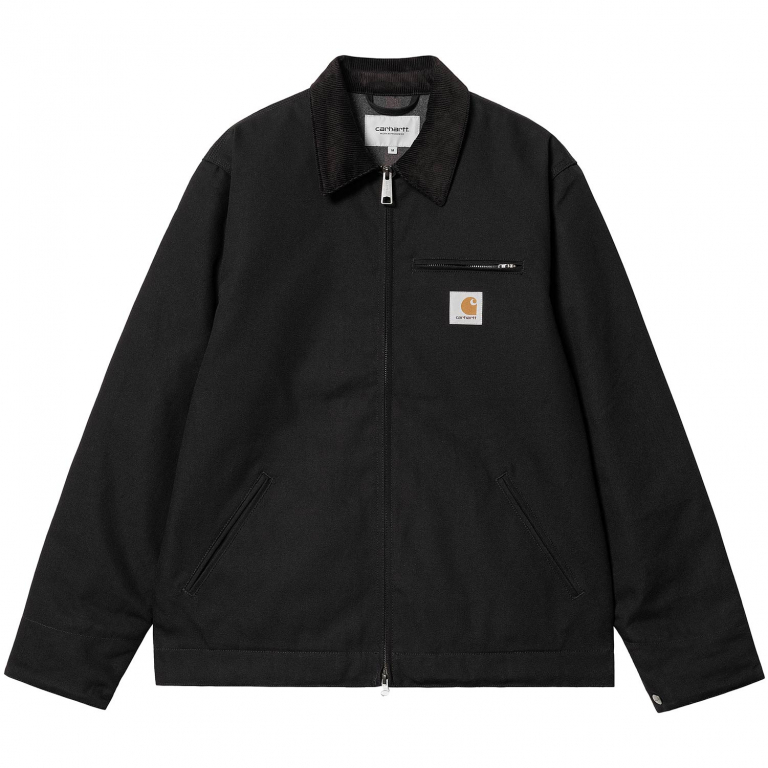 Carhartt WIP Detroit Winter Canvas Jacket in Black Black R