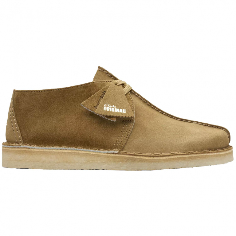 Clarks Originals Desert Trek Suede Shoes in Dark Olive Combi