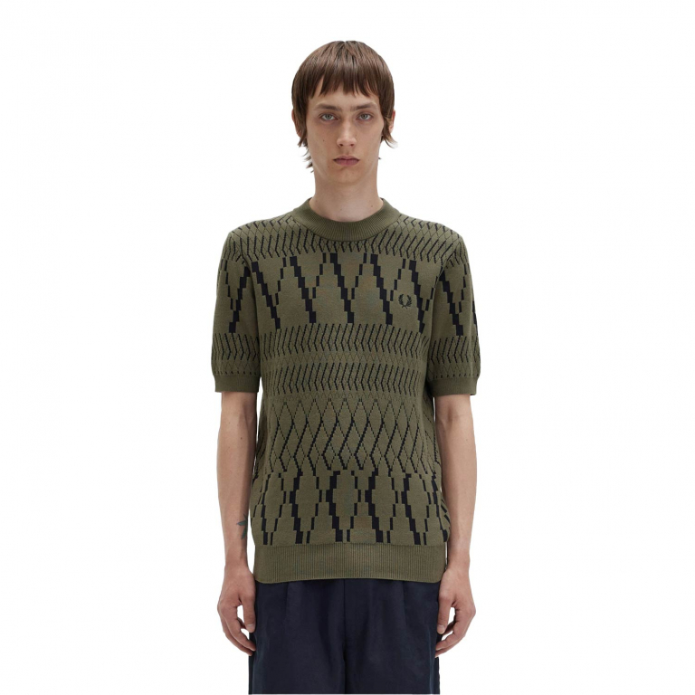 Men Fred Perry Hong kong Argyle Sweater hot