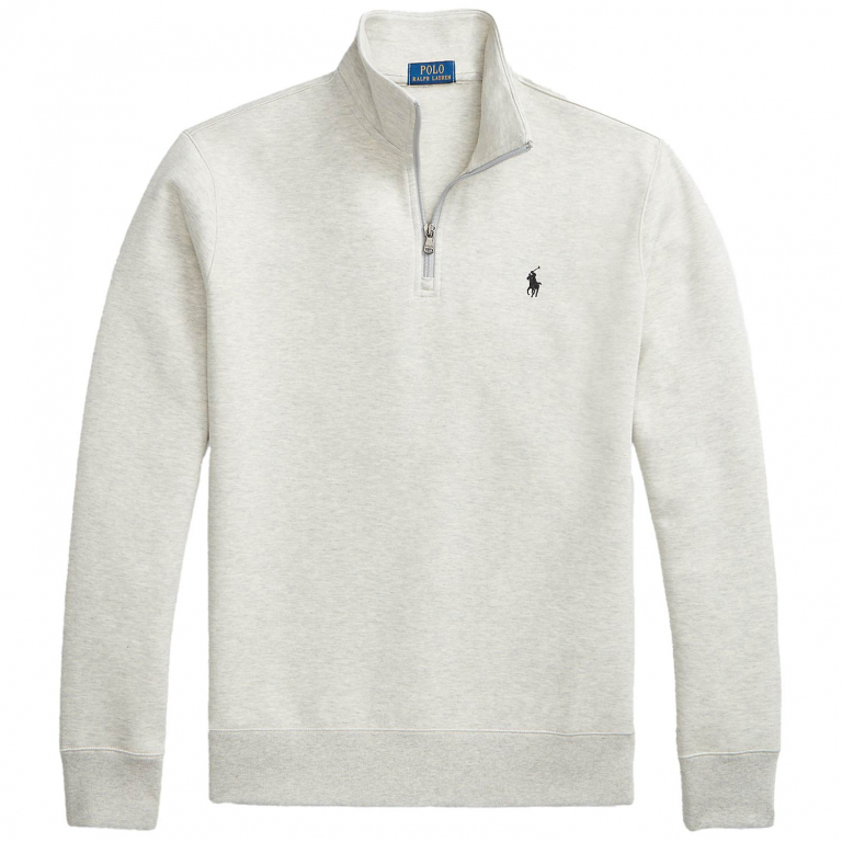 Ralph Lauren Double Knit Half Zip Pullover in Light Sport He