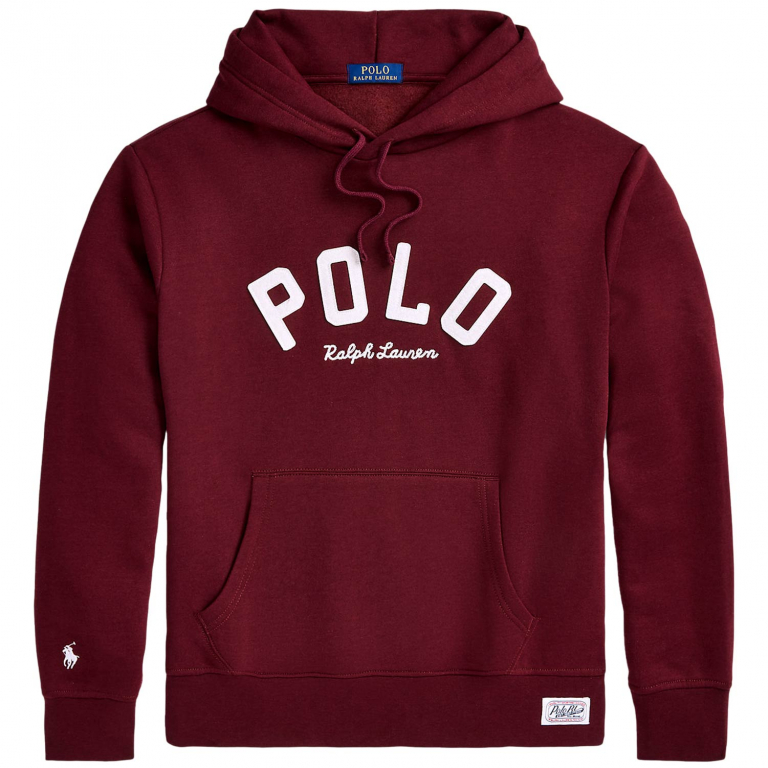 Ralph Lauren Logo Fleece Hoodie in Classic Wine for Men