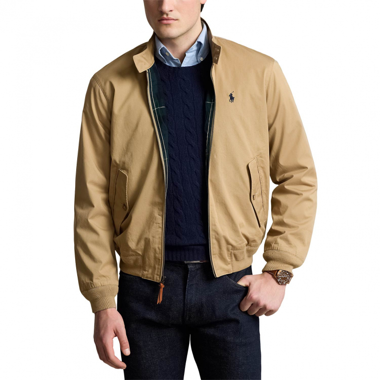 Ralph on sale Lauren Tan Harrington Jacket, Size M